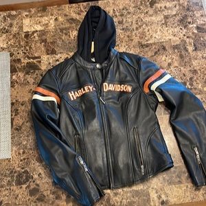 Harley-Davidson Ladies’ Leather Motorcycle Jacket w removable liner - Small